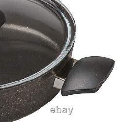 Karaca Biogranite Non-Stick Induction Cookware Set, 7 Piece, Black Gold