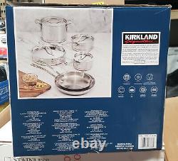 Kirkland Signature 10-piece 5-ply Clad Stainless Steel Cookware Set