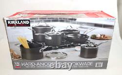 Kirkland Signature 12-piece Hard Anodized Non-Stick Cookware Set Black