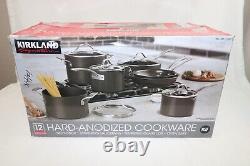 Kirkland Signature 12-piece Hard Anodized Non-Stick Cookware Set Black