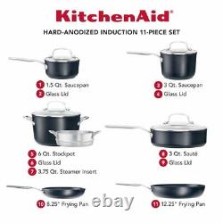 KitchenAid 11-Piece Hard-Anodized Induction Nonstick Pots and Pans/Cookware Set