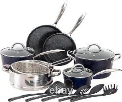 Kitchen Academy 15 Pieces Non-Stick Cookware Set, Nonstick Induction