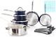 Kitchen Academy 15 Pieces Non-stick Cookware Set, Nonstick Induction Pot Pan And