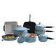 Kitchen Cookware Cast Iron Pots Pans Ovenware Set 8 Piece Oven Proof Grade B