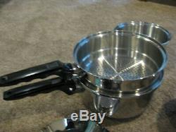 Kitchen Craft 5 Ply T304 Stainless Steel Cookware Set 10 Pieces Made In USA Vtg