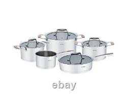 Klausberg KB-7229 9 Piece Silver Cookware Saucepan Pan Set Nonstick 8664
