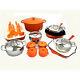 Le Chef 26-piece Enameled Cast Iron Cookware Set (multi-colored, Or 158)
