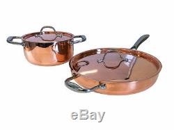 Le Chef 5-ply Copper 4 Piece Cookware Set with Copper Lid, Super Sale