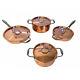 Le Chef 5-ply Copper 8 Piece Cookware Set With Copper Lid