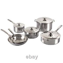 Le Creuset 10-piece Stainless Steel Cookware Set