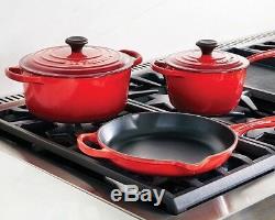 Le Creuset 16 Piece Cookware Set Enameled Cast Iron, Cherry Red, SHIP FROM STORE