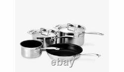 Le Creuset 3 -Ply Stainless Steel Non-Stick 4 Piece Cookware Set NEW