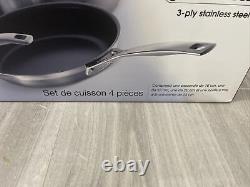 Le Creuset 3 Ply Stainless Steel Non Stick 4 Piece Set Brand New