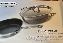 Le Creuset Brand New 3-Ply Stainless Steel Cookware 2 piece Set