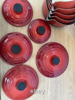 Le Creuset Cast Iron Saucepan Cookware Set Red