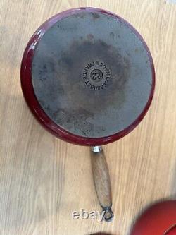 Le Creuset Cast Iron Saucepan Cookware Set Red