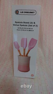 Le Creuset Silicone Spatula Set of 3 pieces Pink Discontinued Rare Cookware New