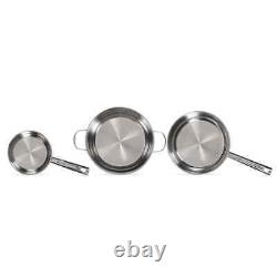 Livoo 5-Piece Cookware Set Stainless Steel Silver