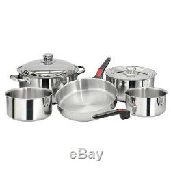 Magma Boat Marine RV Camper Nesting 10 Piece Stainless Steel Cookware Set
