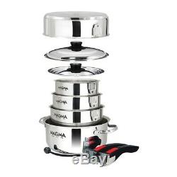 Magma Nestable 10 Piece S. S. Cookware Set A10-360L