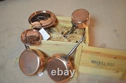 Mauviel 6400.01 5 Piece Copper & Stainless Cookware Set with Cast Iron Handles