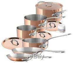 Mauviel M'150s 10 Piece Copper & Stainless Steel Cookware Set with Cast SS Handles