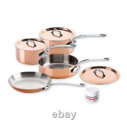 Mauviel M'Heritage M'150s 7 Piece Copper Cookware Set Cast Stainless Handles