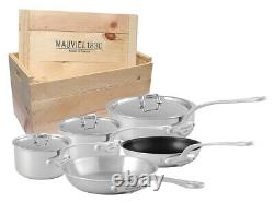 Mauviel M'Urban 8 Piece Cookware Set With Wooden Crate
