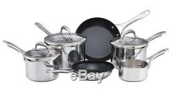 Meyer 70022 Select 6 Piece Induction Pan Set S/Steel Non-Stick Saucepan Cookware