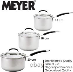 Meyer Induction 5-Piece Stainless Steel Cookware Set Oven and Dishwasher S