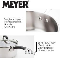 Meyer Induction 5-Piece Stainless Steel Cookware Set Oven and Dishwasher S