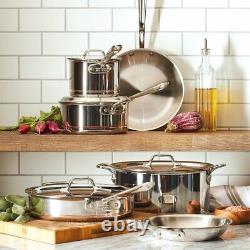 NEW $1599 All-Clad Copper Core 10-Piece Cookware Pan & Pot with 10 & 12 Fry Set