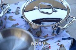 NEW $833 All-Clad Copper Core 5-Piece Cookware Set Pot & Pan FREE SHIP