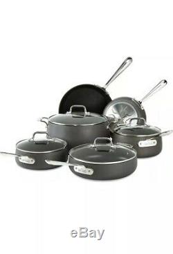 NEW All Clad HA1 Hard Anodized Nonstick 10 Piece Cookware Set