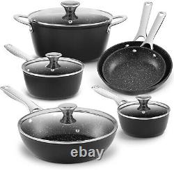 NEW BEZIA 10 Piece Cookware. Nonstick RRP £145