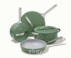NEW Caraway 7-Piece Cookware Set Non-stick Ceramic Coated Non-Toxic Sage color