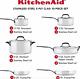 New Display Model Kitchenaid 5-ply Clad Stainless Steel Cookware 10 Piece Set