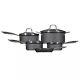 New Hairy Bikers Forged 5 Piece Pan Set Non-stick Induction Saucepan Cookware