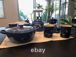 NEW! Le Creuset 12-piece LOTUS Cookware Tableware Set Cobalt Blue NIB Collectors
