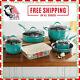 New Pioneer Woman Non Stick 10-piece Cookware Pan Pots Turquoise Kitchen Set