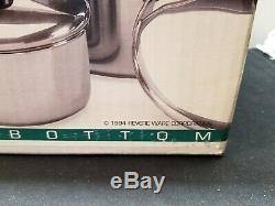 NEW Revere Ware Stainless Steel 12 Piece Set Alum Disc Bottom NEW In Box