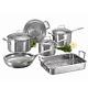 New Scanpan Impact Cookware Set 6pc Kitchen Stainless Steel Cooking Piece Pans