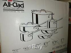 NIB All-Clad 10-Piece Stainless Steel Cookware Set 401488R