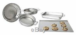 New 360 Cookware 5-Piece Stainless Steel Bakeware Set