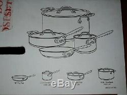 New All-Clad 7 Piece Copper Core 5-Ply Bonded Cookware Set NIB 6000-7 SS