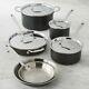 New All Clad Ltd Stainless Steel Hard Anodized 10 Piece Cookware Set