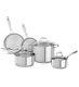New Kitchenaid Stainless Steel 8-piece Cookware Pots And Pans Set Kcss08ls
