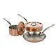 New Mauviel Made In France M'heritage M150s Copper 5-piece Cookware Set