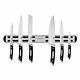 New Scanpan Classic Knife With Magnetic Rack Set 7 Piece Kitchenware Cookware