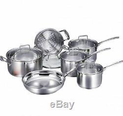New Scanpan Impact Cookware Set 6 Piece Stainless Steel Kitchenware Cookware